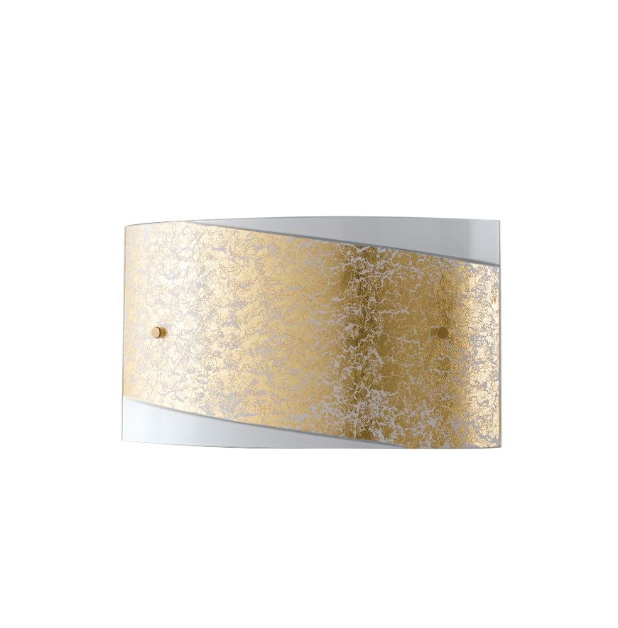 Applique in vetro bianco con decori foglia oro/argento 2XE27 non incl. PARIS Applique in vetro bianco con decori foglia oro/argento 2XE27 non incl. PARIS